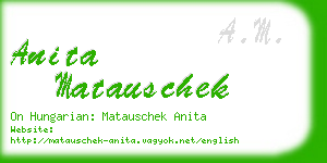 anita matauschek business card